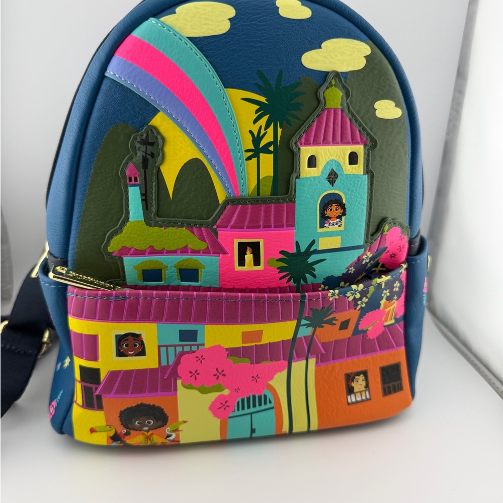 Loungefly Kids Rainbow Village Mini Backpack - Blue & Multicolor